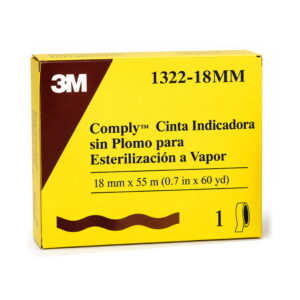 3M Comply 1322-18MM – Cinta Indicadora sin Plomo para Esterilización a Vapor